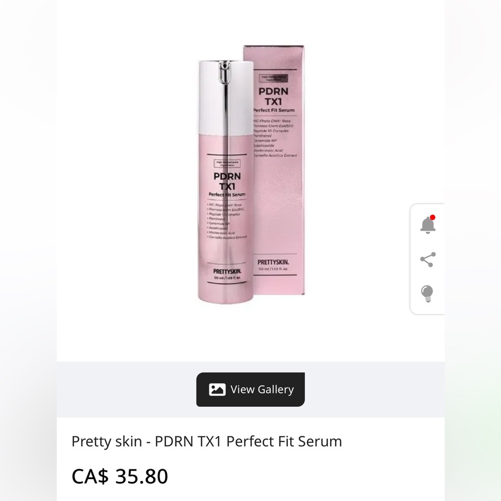 Pretty Skin PDRN TX1 Perfect Fit Serum